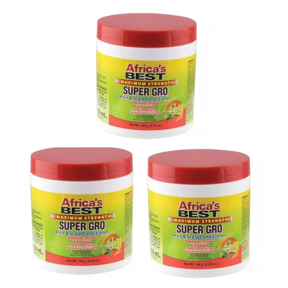 Africa's Best Maximum Strength Super Gro Hair & Scalp Conditioner, 5.25 oz