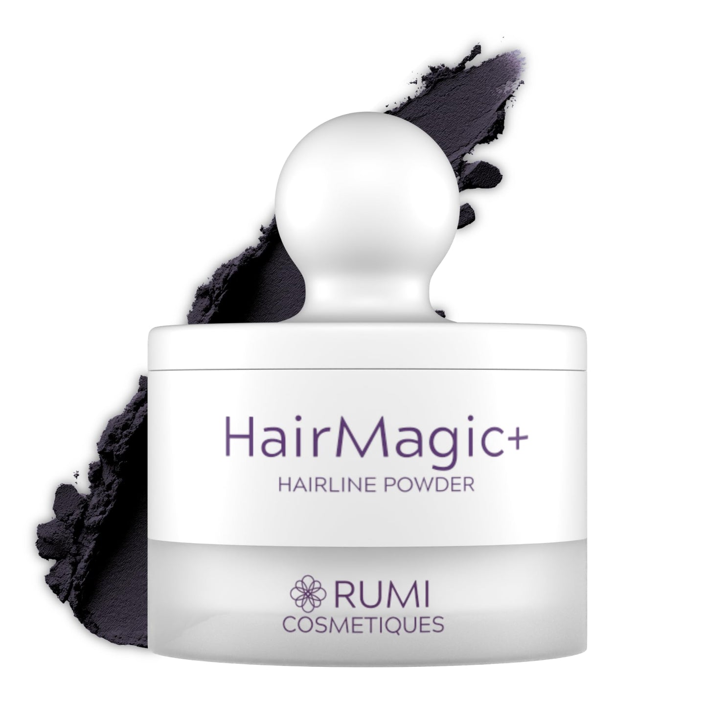 Rumi Cosmetiques HairMagic+ Root Touch Up Powder for Mature Women - Instant Gray Hair Coverage & Hairline Filler - Water-Resistant, Natural Finish