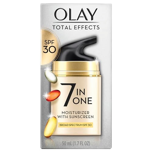 Olay Facial Moisturizing Lotion SPF 30 Total Effects for Dry Skin, 7 Benefits including Minimize Pores, Anti-Aging, 1.7 oz Beauty and Personal Care Olay Default Title