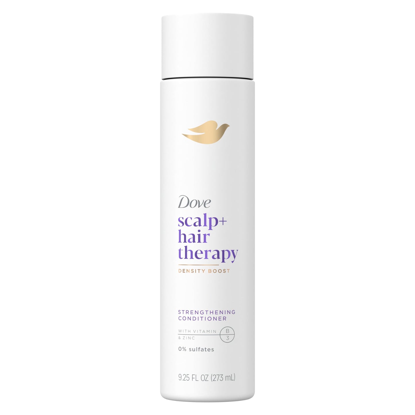 Dove Density Boost Strengthening Conditioner Scalp + Hair Therapy for protecting against premature breakage, with Vitamin B3, Zinc and 0% sulfates