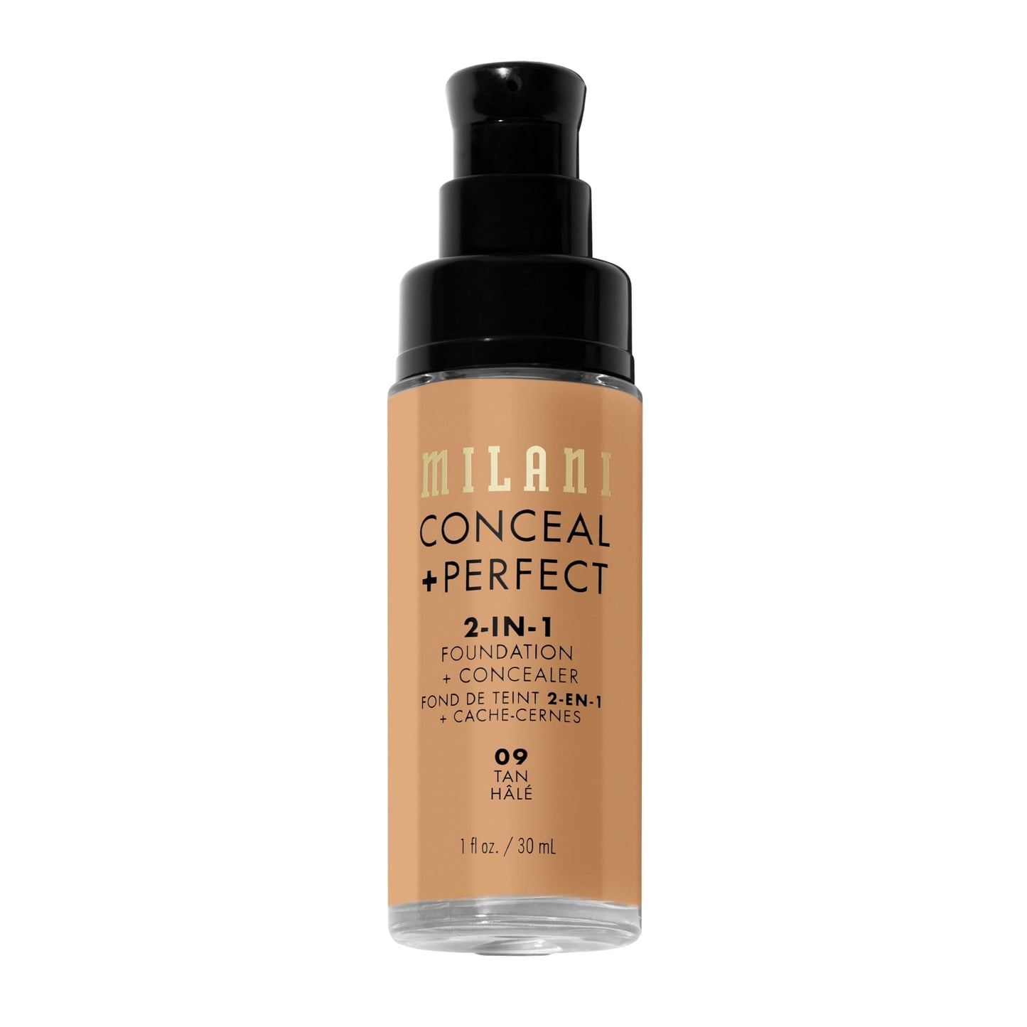 Milani Conceal + Perfect 2-in-1 Foundation + Concealer for a Flawless Complexion, Under Eye Corrector, Cover Redness and Imperfections, Waterproof