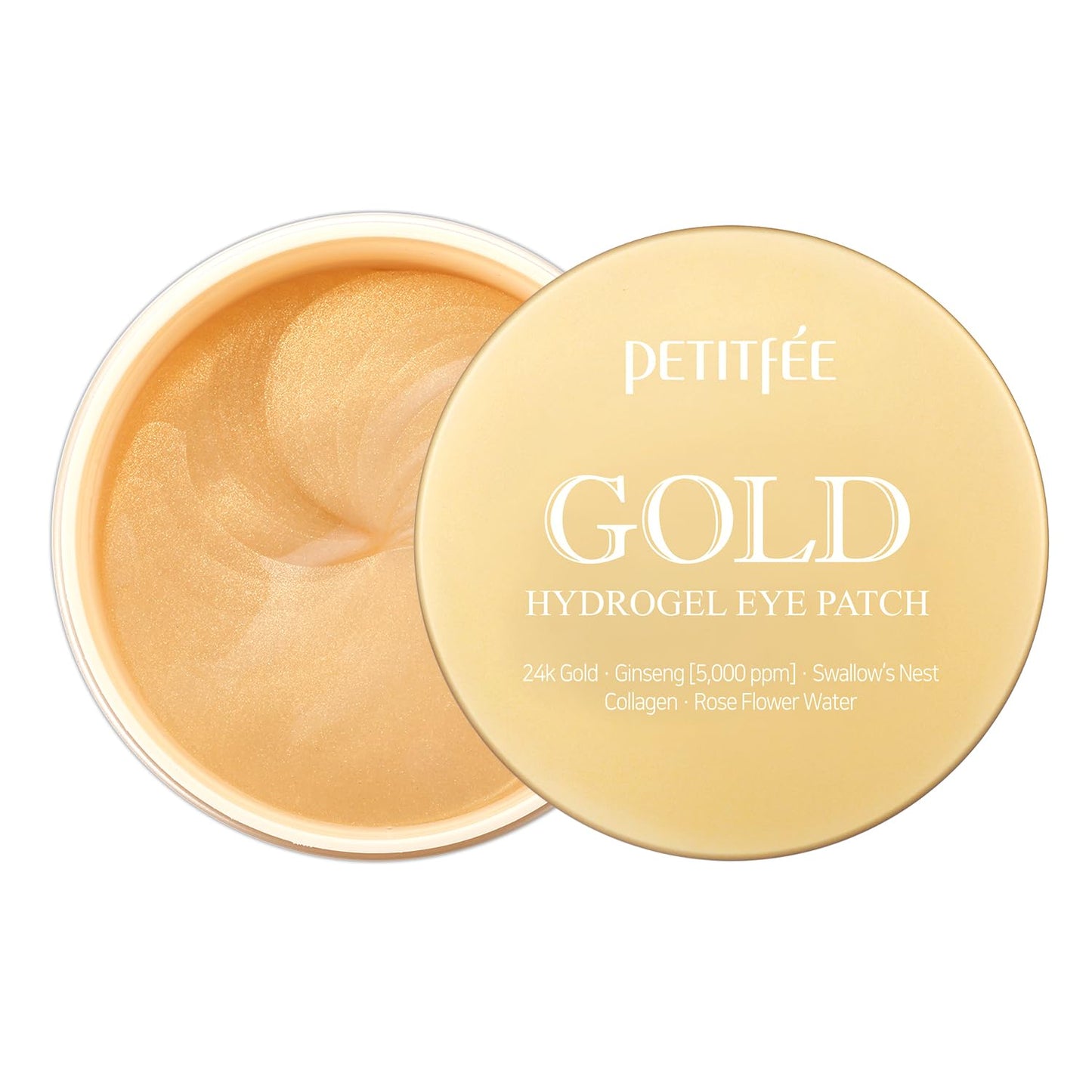 Petitfee Gold Hydrogel Eye Patch 60ea (30pairs) - 24k Gold Eye Mask for Moisturizing, Glowy Skin, Hydrating, Skin Elasticity, Youthful Complexion