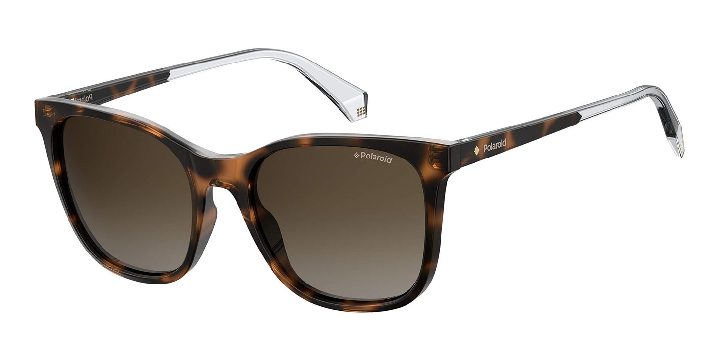 Polaroid Sunglasses Women's PLD4059/S Square Sunglasses, DKHAVANA, 53 mm