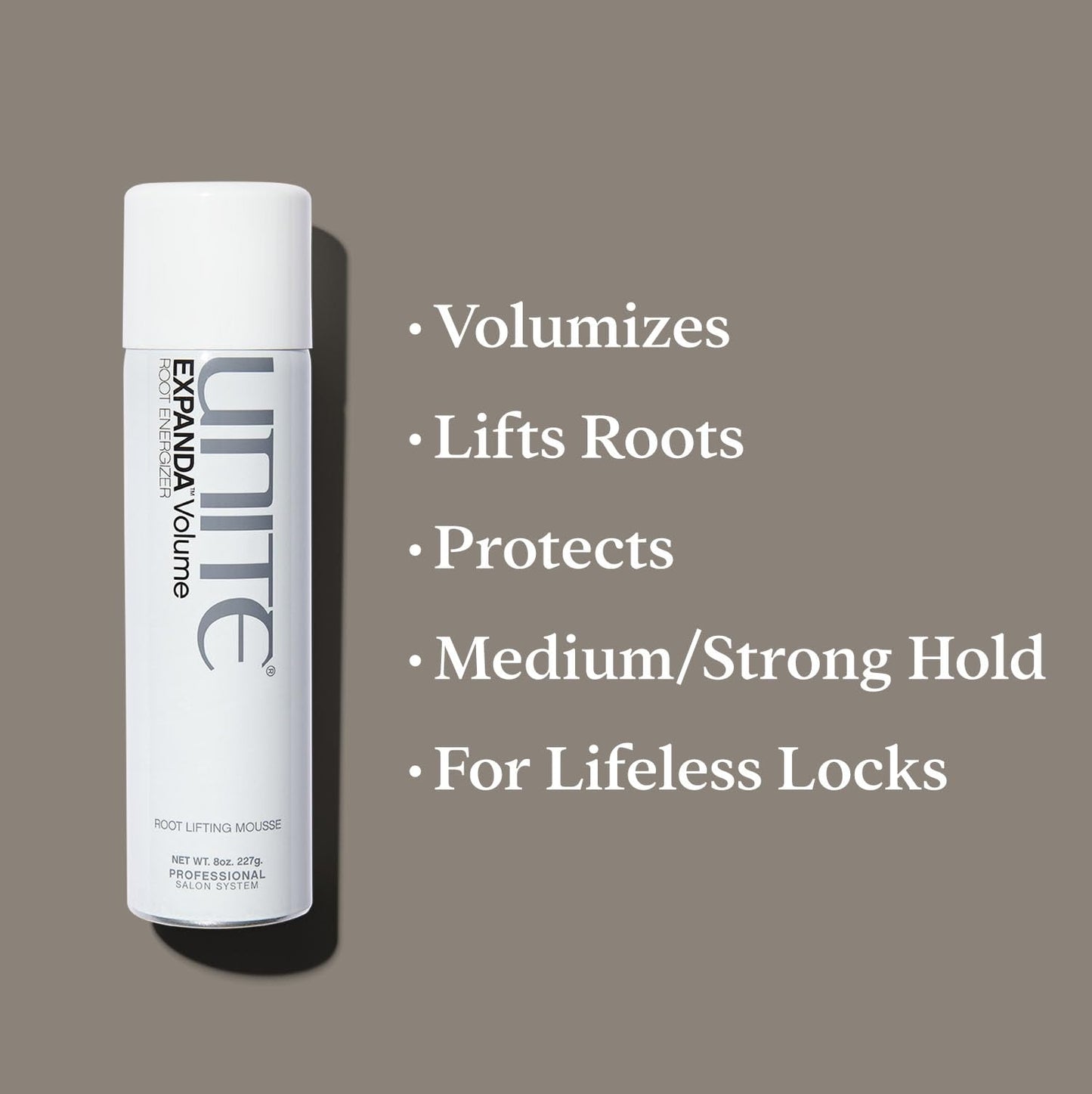 UNITE Hair - EXPANDA Volume - Volumizing Spray Foam for Lift, Root Support & Medium Hold - Ideal for Fine & Limp Hair, 8 oz