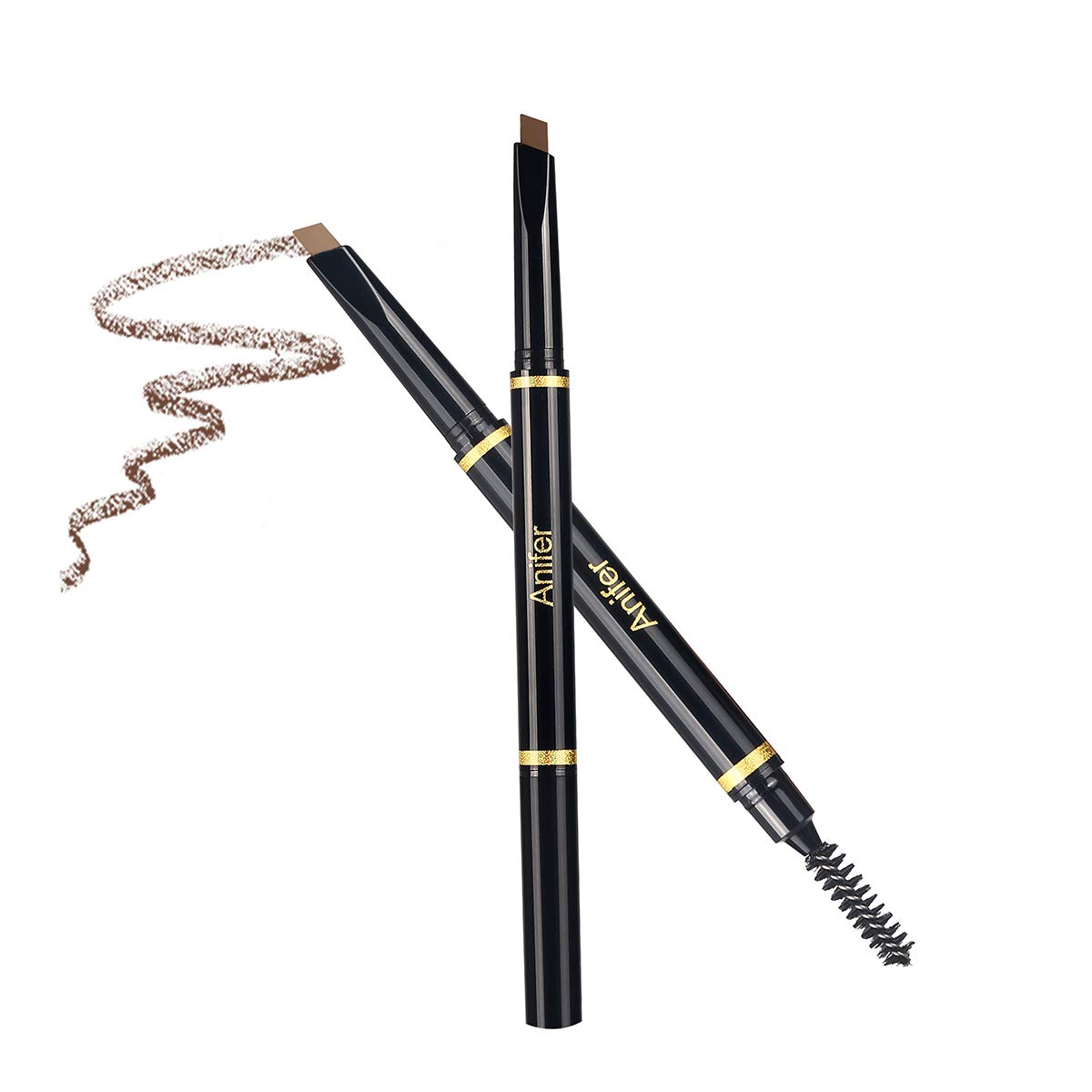 ANIFER Eyebrow Pencil Dark brown Waterproof Smooth Natural Cruelty Free (Dark brown #2)