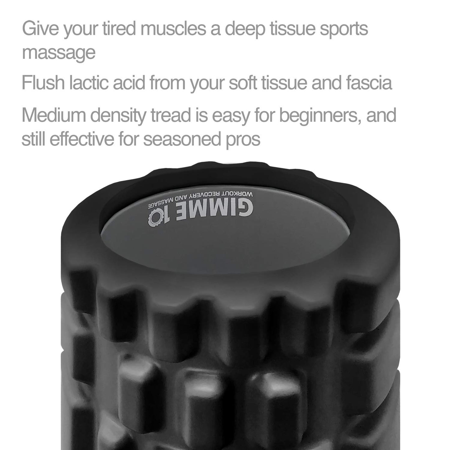 3-Zone Textured Foam Roller - Medium Density, 500 lb Capacity, Ultra-Light 12.5” Design for Deep Muscle Massage, Built to Last with Patented…