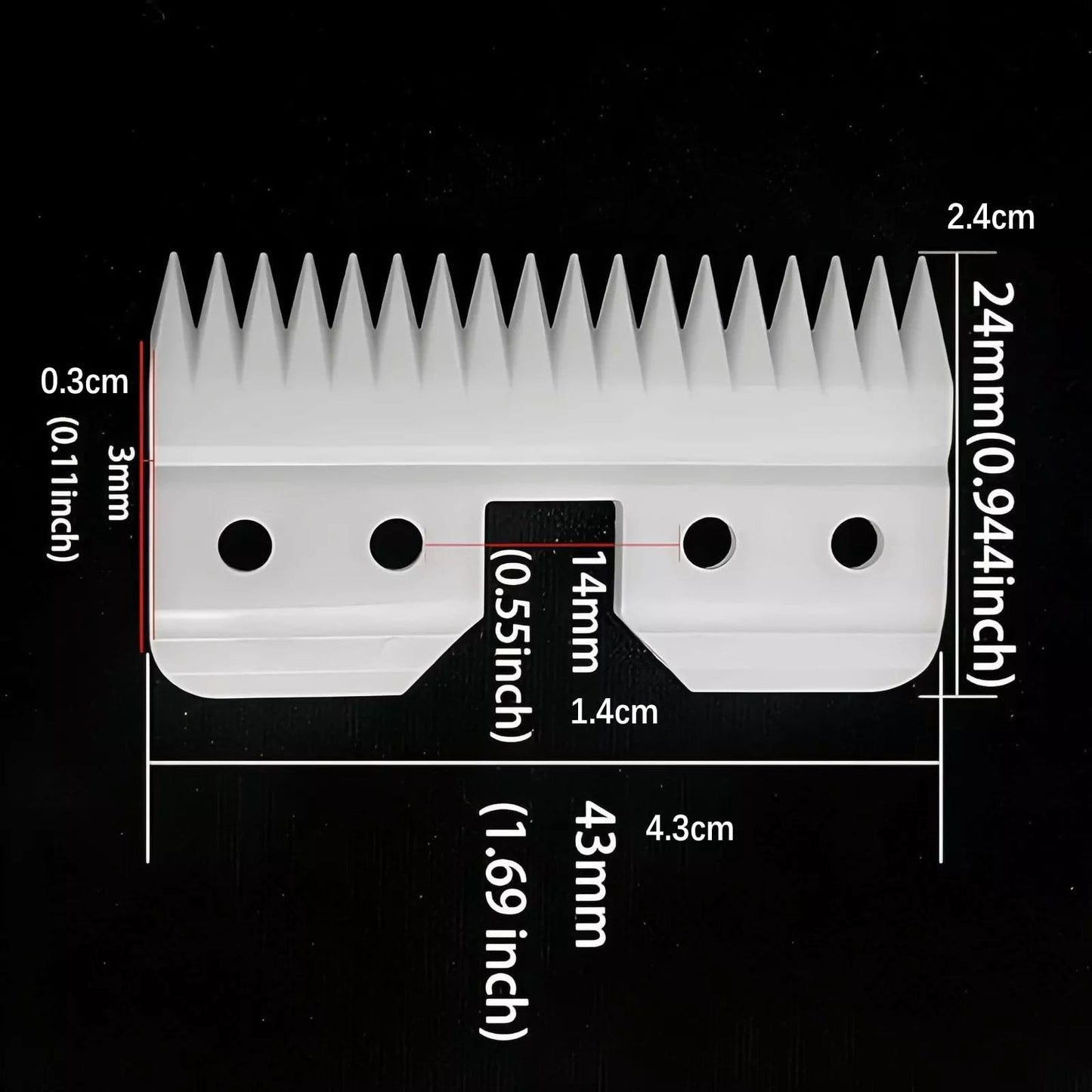 3PCS Ceramic Hair Clipper Cutter Blades 18 Teeths Fit for Wahl KM2 KM5 KM10 A5 Style Clippers Beauty and Personal Care DBEIXIWEI