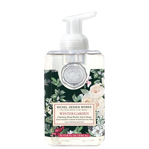 Michel Design Works Foaming Hand Soap, Winter Garden, Beautiful Square Container with Pump