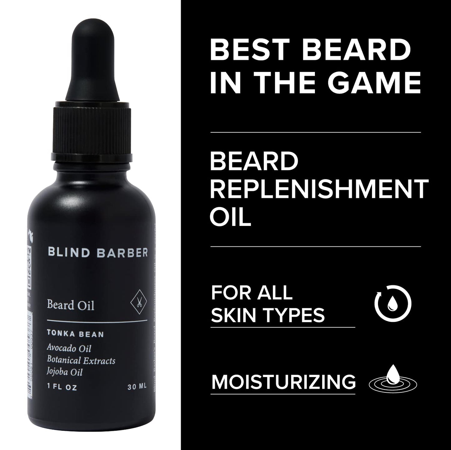 Blind Barber Rejuvenating Face & Beard Oil for Men - Moisturizing & Softening - Hydrate Clean Shaven Skin or Use As a Natural Beard Growth Oil for Men