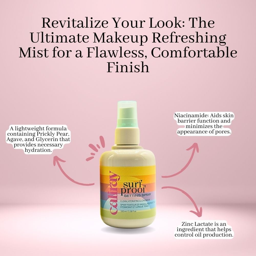 caliray Surfproof Hydrating Setting Spray with Niacinamide 3.4 oz / 100 mL