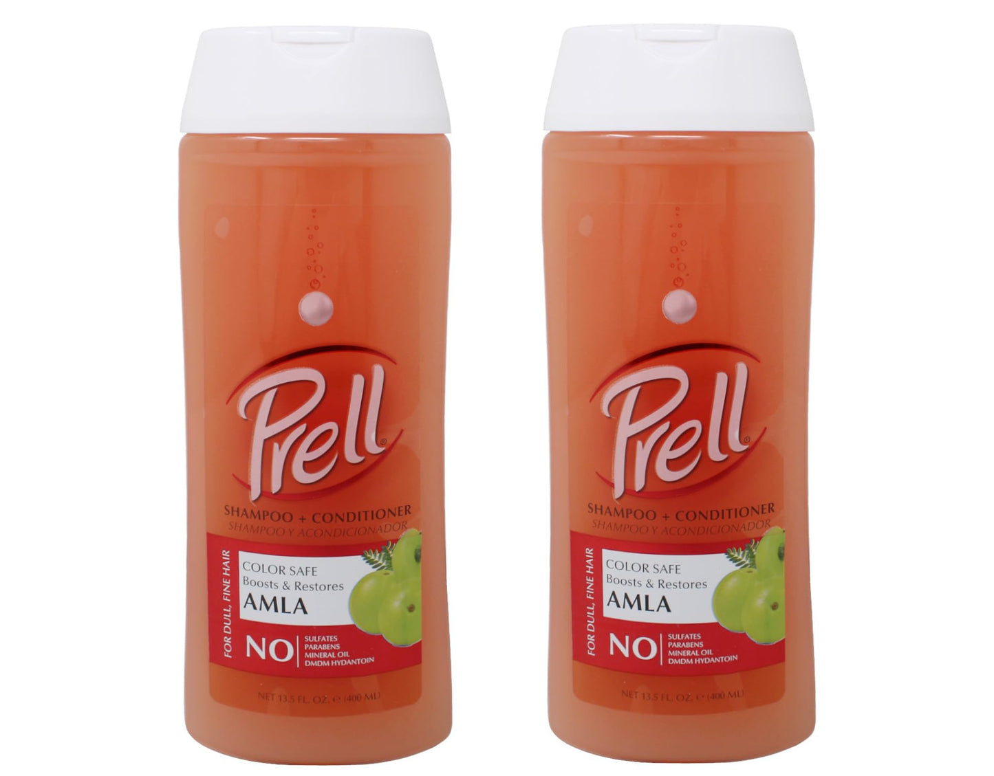 Prell AMLA Boosts & Restores Color Safe Shampoo & Conditioner for Dull, Fine Hair 13.5 fl.oz, 2 Pack