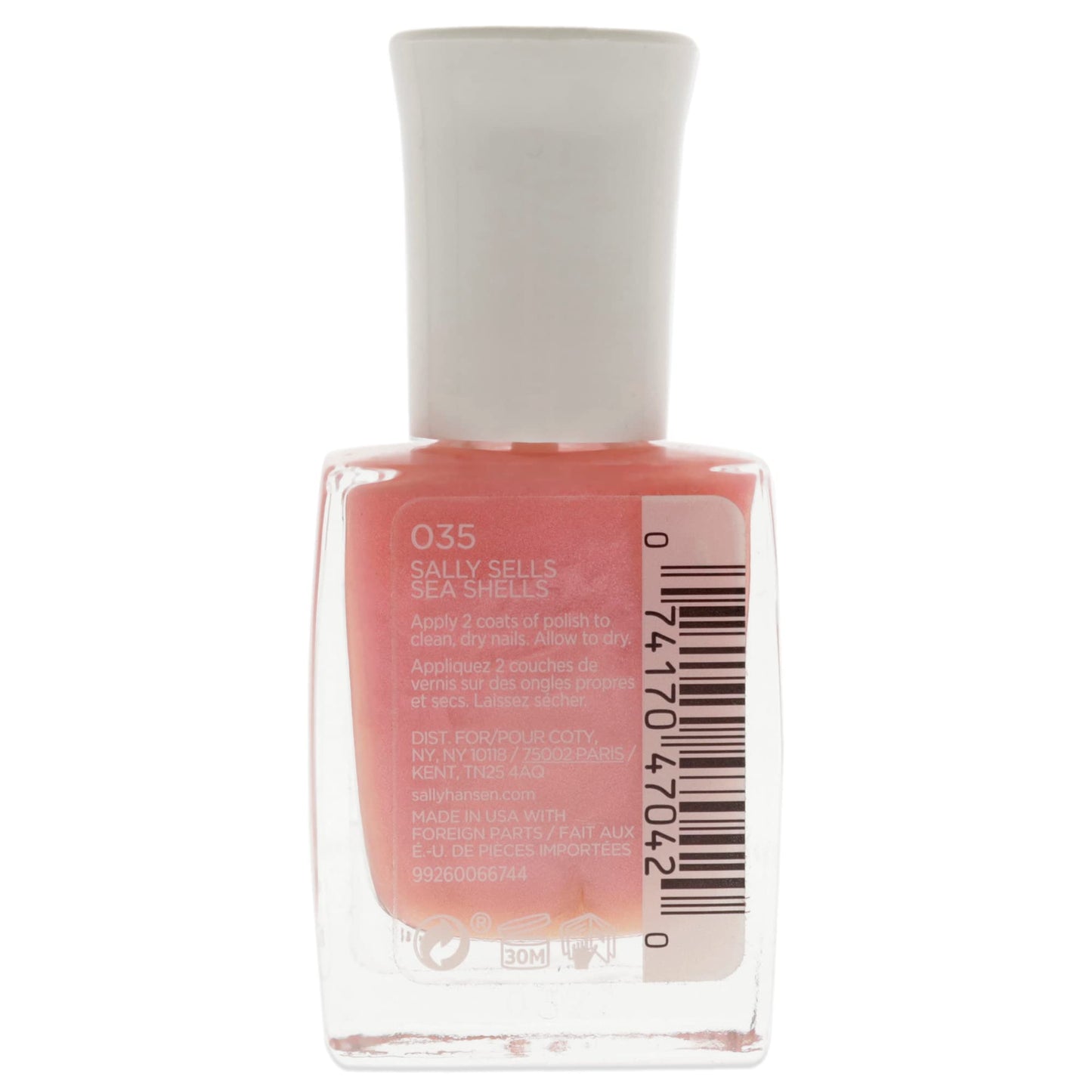 Sally Hansen Mega Strength Nail Polish, Sally Sells Sea Shells, 0.4 Fl Oz Beauty & Personal Care Sally Hansen