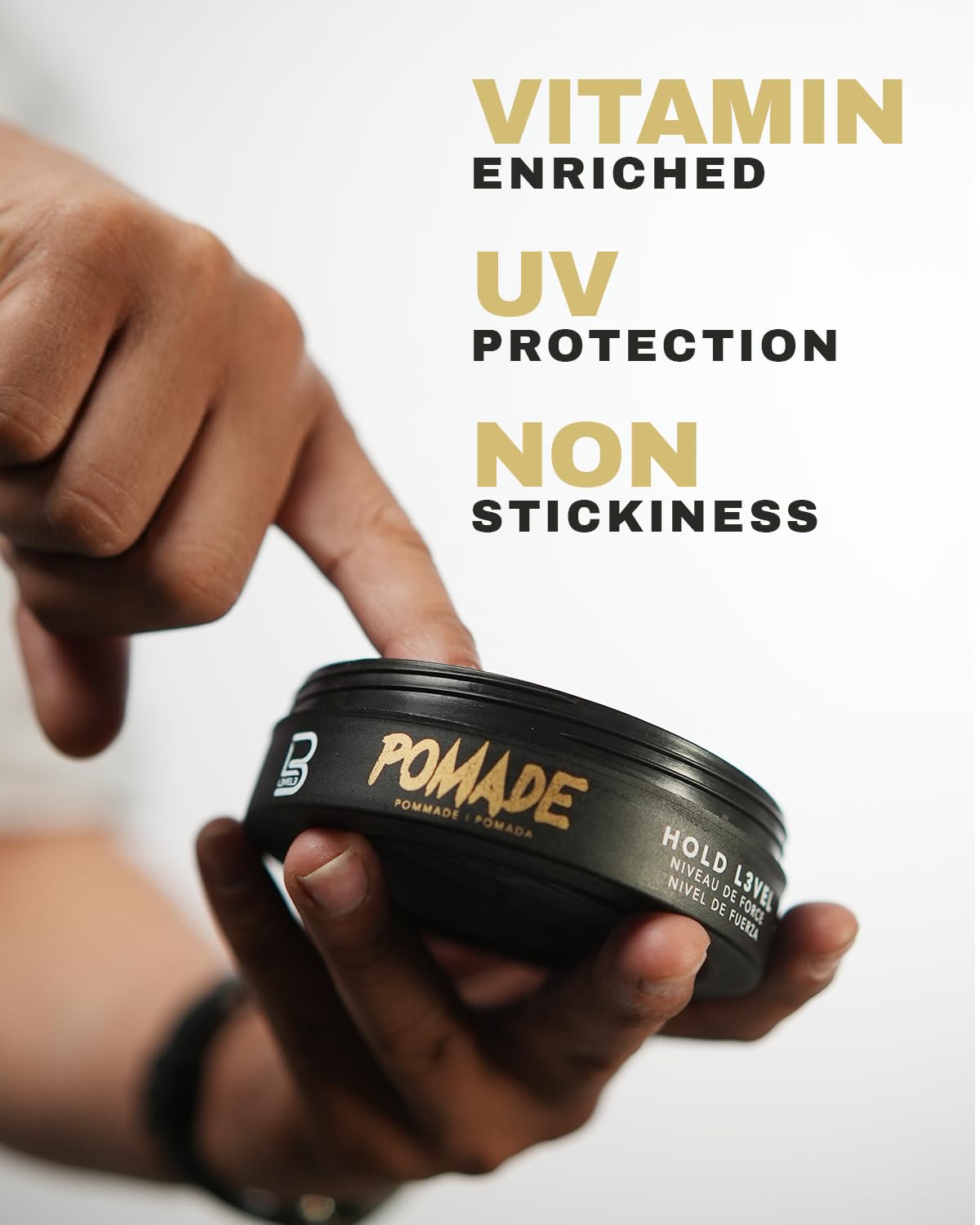 L3 Level 3 Pomade - Improves Hair Strength and Volume Long-Lasting Hold - 2 Pack