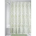 iDesign Vine Shower Curtain, 72 x 72, Green/White
