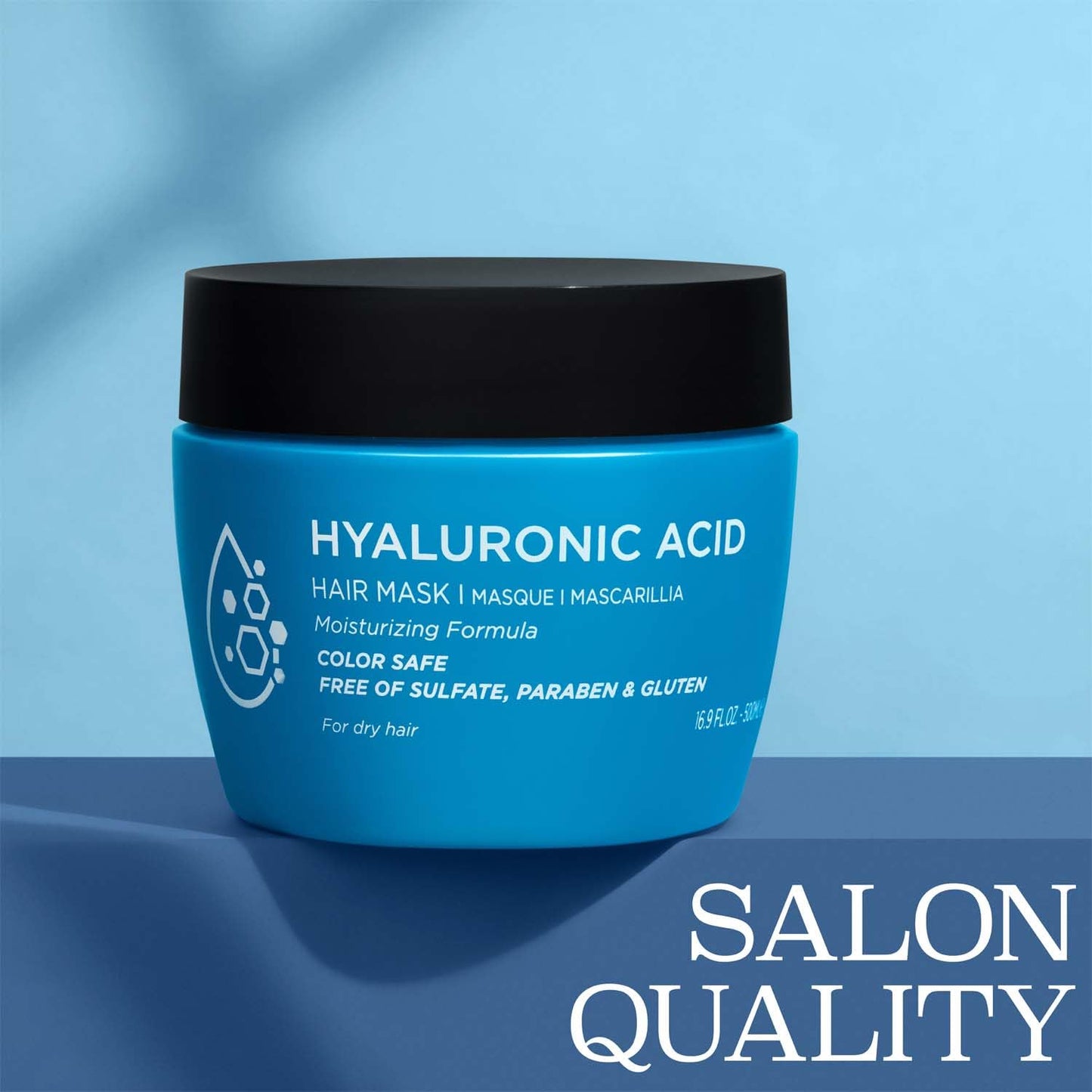 Luseta Hyaluronic Acid Intense Moisture Hair Mask Hydrate Dry Hair Enhance manageability for Men & Women 16.9oz