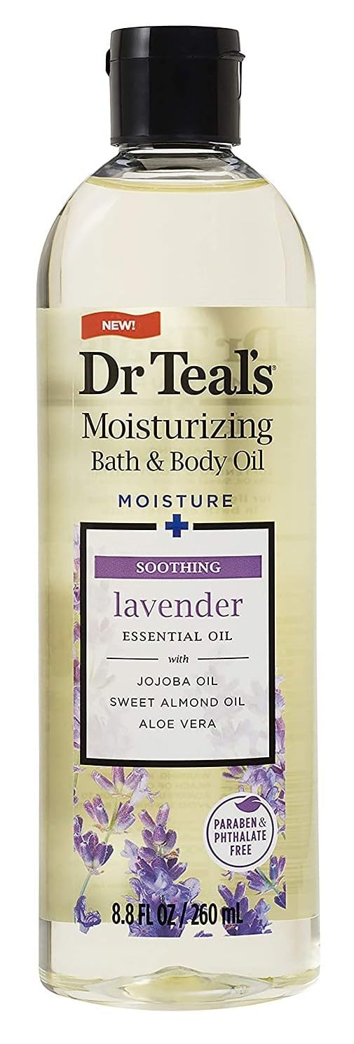 Dr Teal's Moisturizing Bath and Body Oil, Soothe & Sleep with Lavender Essential Oil, 8.8 fl oz Beauty and Personal Care Dr Teal's