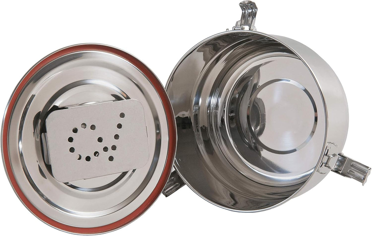 CVAULT 1/2 lb Storage Container | Air Tight & Light Resistant | Food Grade Stainless Steel | Includes 62% RH Pack