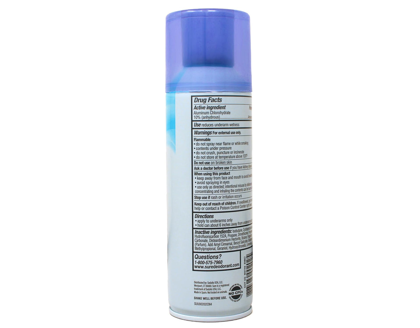 Aerosol Anti-Perspirant and Deodorant - Regular by Sure for Unisex - 6 oz Deodorant Spray Beauty and Personal Care Sure