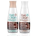 Live Clean Exotic Nectar Restorative Shampoo and Conditioner with Argan, Grape Seed, and Olive Oils, 12 oz each