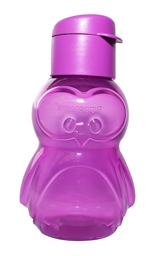 Tupperware Eco Sports Water Bottle 12 Ounces Kids Purple Penguin