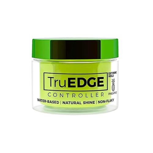 Tyche TruEDGE Controller Extreme Hold Water-Based Pomade - Ntaural Shine & Non-Flaky Scented Edge Control - Perfect for Hair-Braiding (Pineapple)