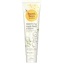 Burt's Bees Mama Bee Leg and Foot Cream, Soothing Formula with Peppermint and Coconut Oil, Fragrance Free, 99% Natural Origin, 3.38oz