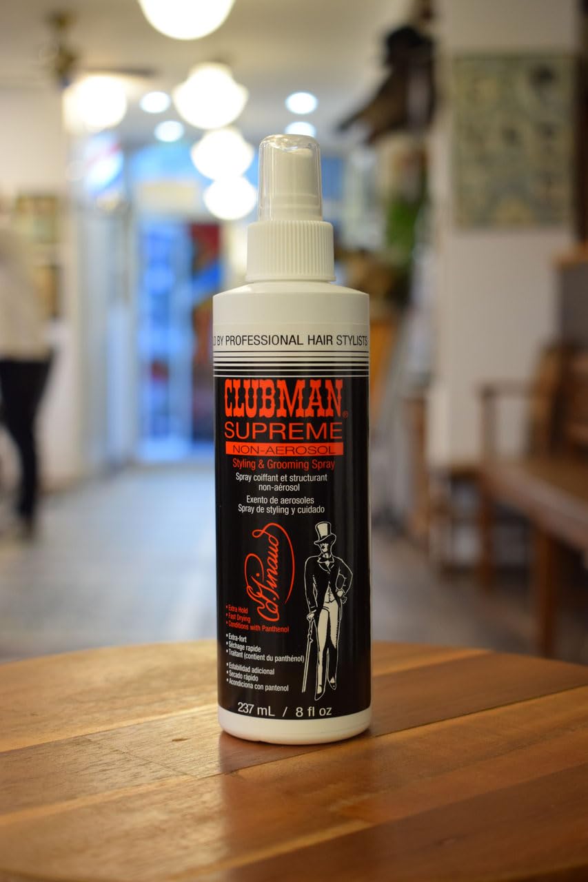 Clubman Supreme Non-Aerosol Styling & Grooming Spray 8 oz (Pack of 4)