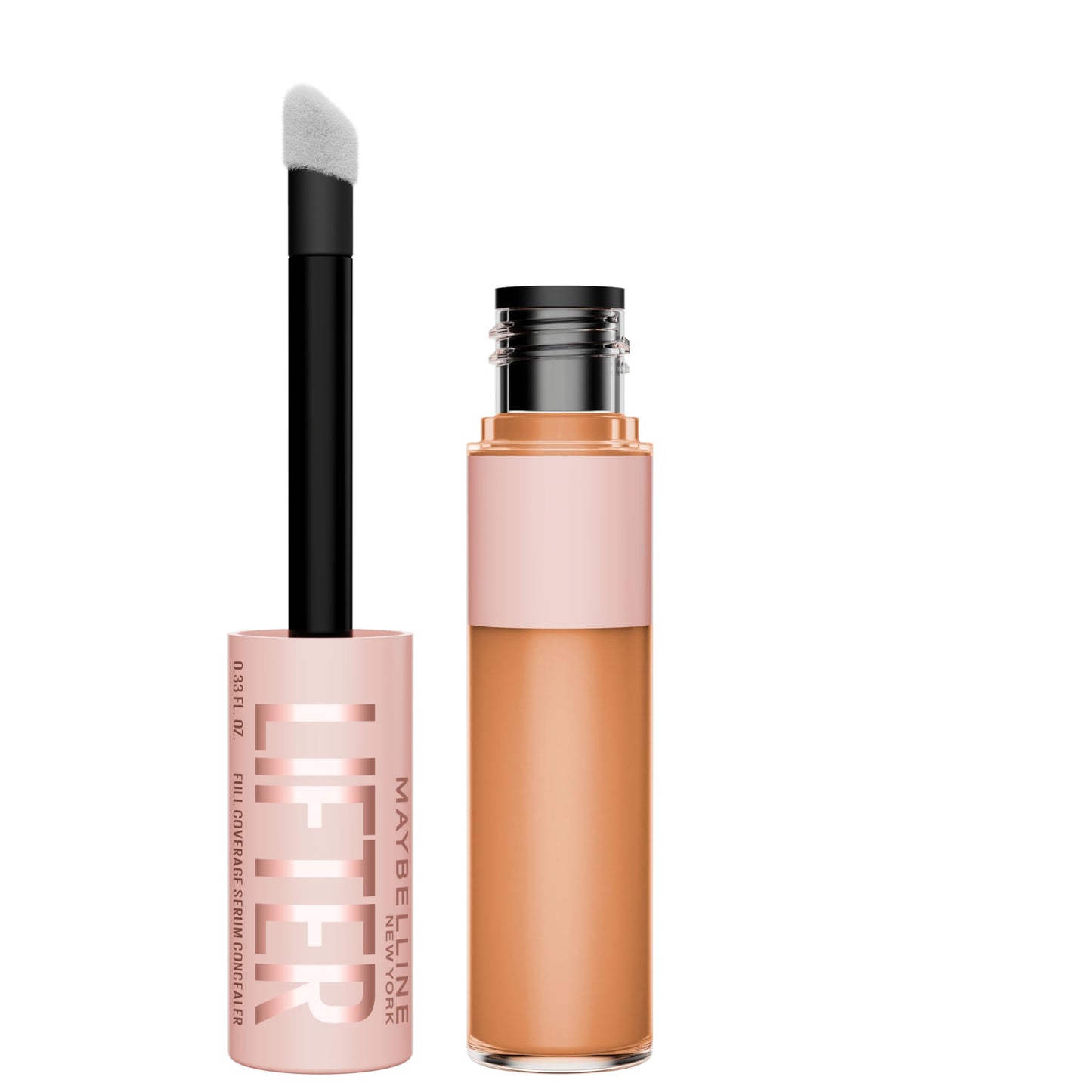 Maybelline Lifter Serum Concealer, Radiant Concealer with Full Coverage, Includes 2% Peptides + Caffeine to Hydrates & Brightens Under Eyes, 65, 1