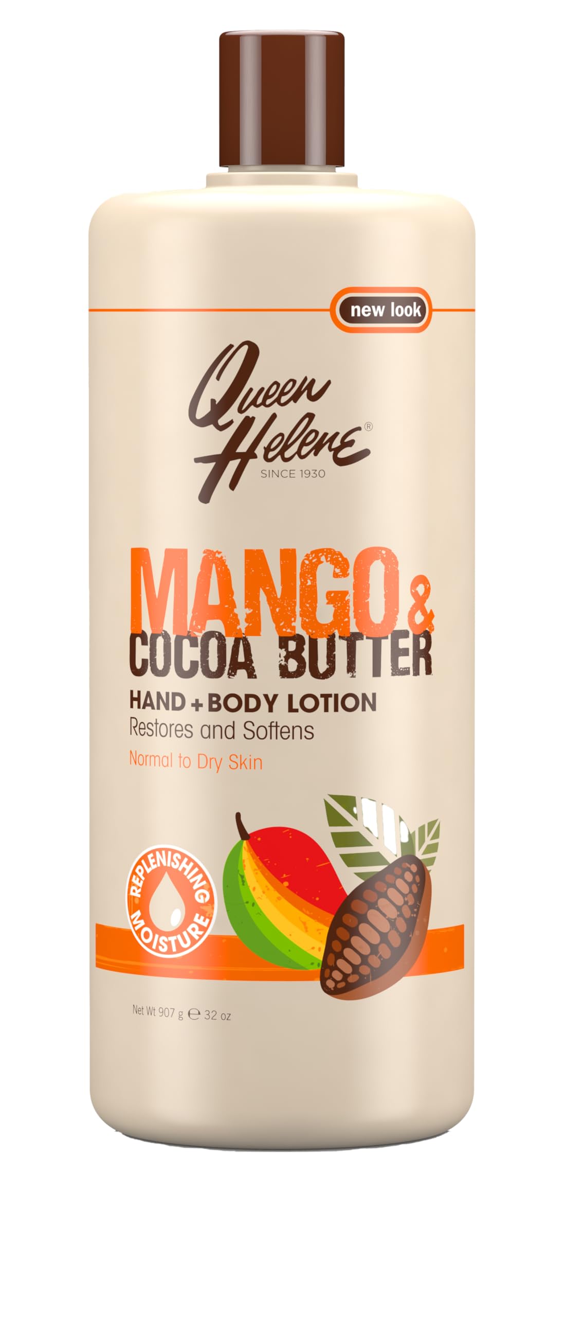 Queen Helene Mango & Cocoa Butter Hand & Body Lotion - Deep Moisturizing Formula that Softens, Smooths & Restores Radiance | 32 oz
