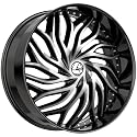 Azara AZA-537 20x8.5 5x108 5x114.3 +35 Cb 74.1 Gloss Black & Machined