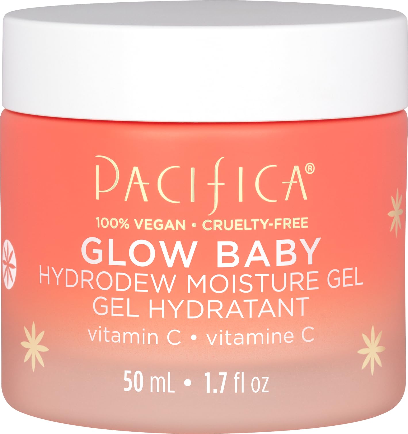 Pacifica Glow Baby Hydrodew Gel Moisturizer - Vitamin C & Niacinamide Dewy Face Gel for Glowing Skin, Lightweight Oil-Free Daily Moisturizer