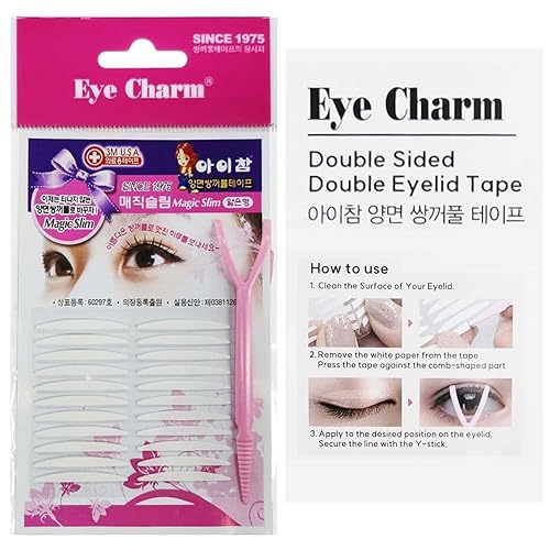 Korean Eye Charm Double Eyelid Tape Hooded Eye Lift - Droopy Eyelid Lifter Eye Lid Strips for Hooded Eyes (Double Sided 3mm 176p)