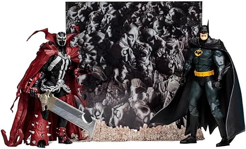McFarlane Toys DC Multiverse Batman & Spawn Autographed 7" Action Figure 2-Pack