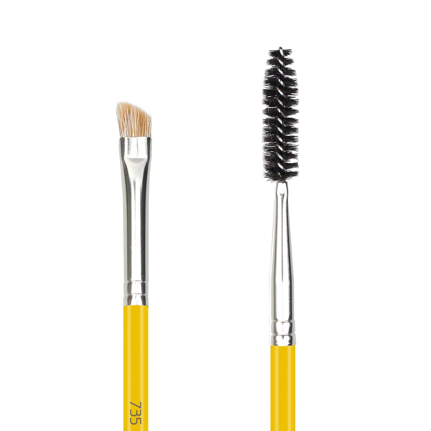 Bdellium Tools Professional Makeup Brush - Studio Series 735 Double-Ended Brow/Lash - With Mix of Soft Synthetic & Natural Fibers, For Eyes’ Daily
