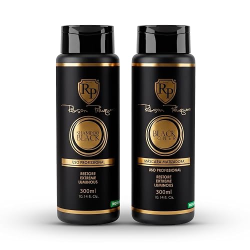 Robson Peluquero Black Toning Kit for Blonde Hair | Toning Shampoo + Hair Toner Gloss |Metallic Silver, Graphite, Steel Grey for Brassy, Bleached