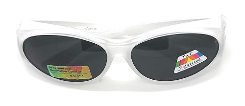 MyUV Women's Polarized Fit Over Sunglasses - Sunglasses Over Prescription Glasses (White)