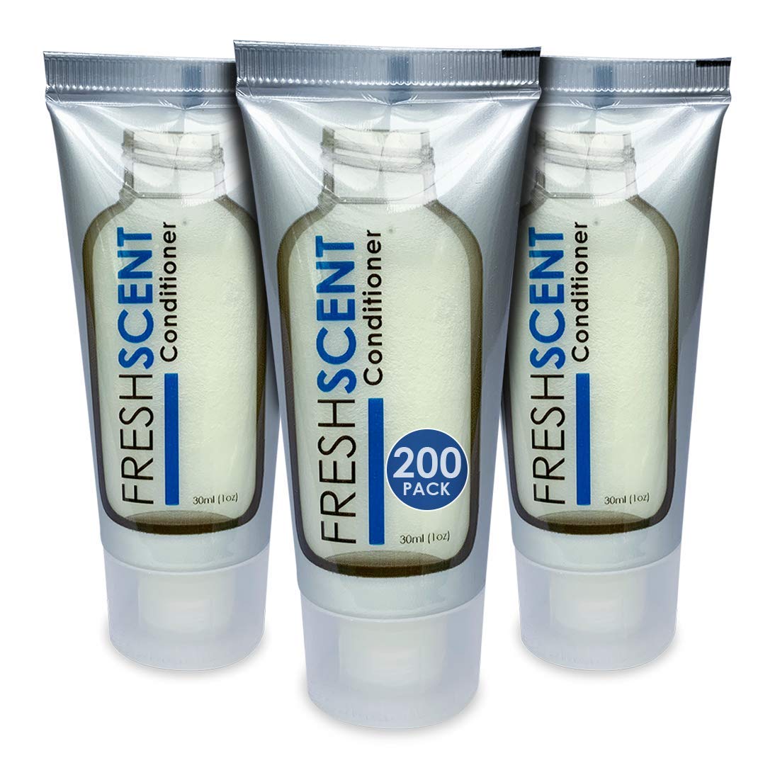 Freshscent Conditioner 1oz (200 Pack) Hotel Travel Size, Bulk Amenities and Toiletries for Hospitality