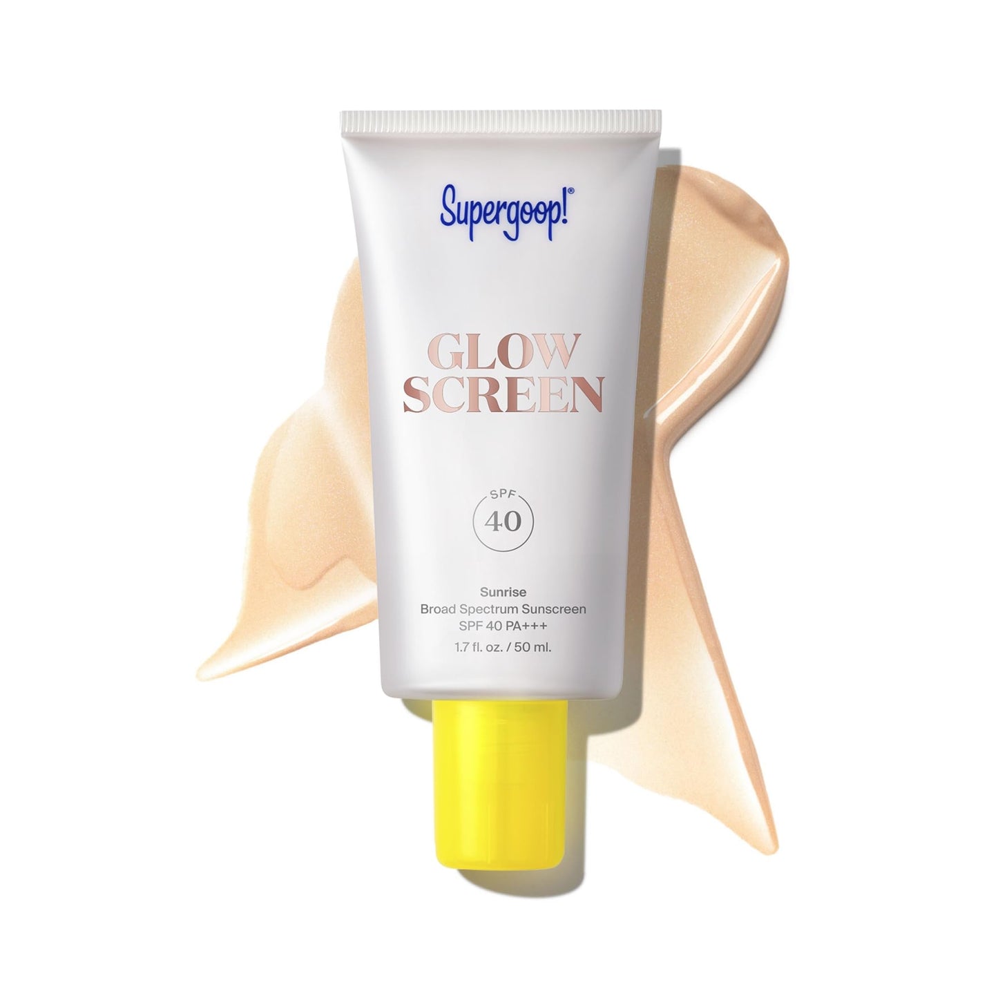 Supergoop! Glowscreen SPF 40, Sunrise (Champagne Glow) - 1.7 fl oz - Glowy Primer + Broad Spectrum Tinted Sunscreen - Helps Filter Blue Light