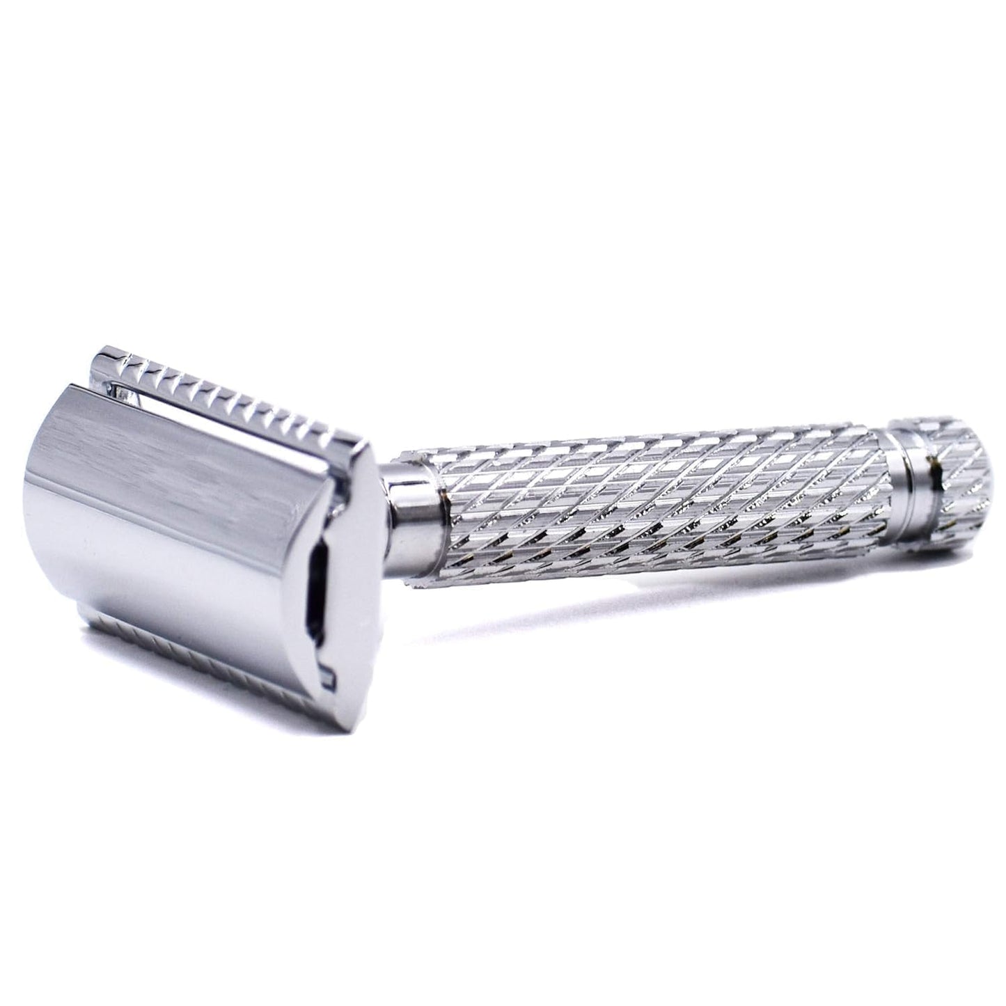 Parker 94R “Hefty” Double-Edge Safety Razor with Standard-Length Handle + 5 Premium Blades - Chrome-Plated Brass, Three-Piece Design, Balanced Weight Beauty and Personal Care Parker Safety Razor