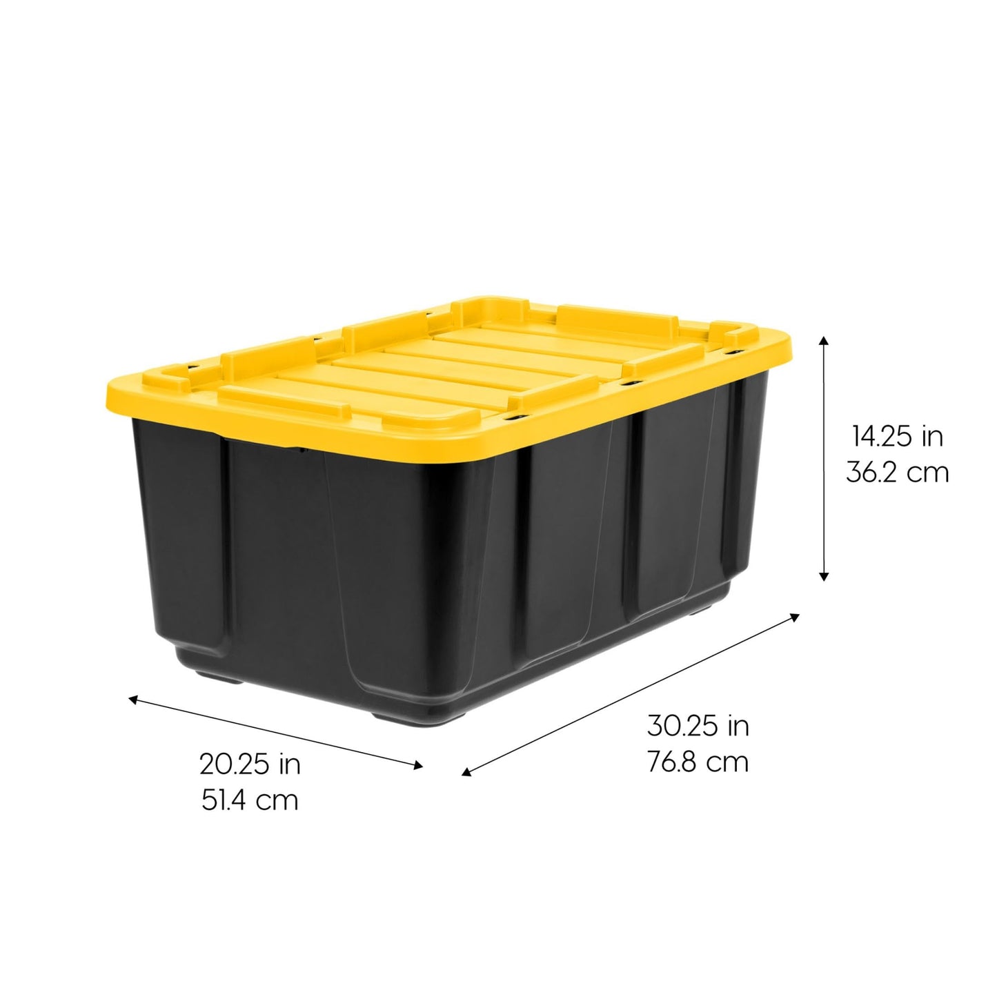 IRIS USA 2-Pack 27 Gallon Storage Bins with Lids |Made in USA| Heavy Duty Plastic Tote Containers for Truckbed Tool Box Organization, Large…
