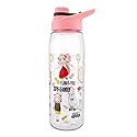 Silver Buffalo Spy x Family Anya Icons Water Bottle With Screw-Top Handle Lid | Large Plastic Sports Jug | Holds 28 Ounces