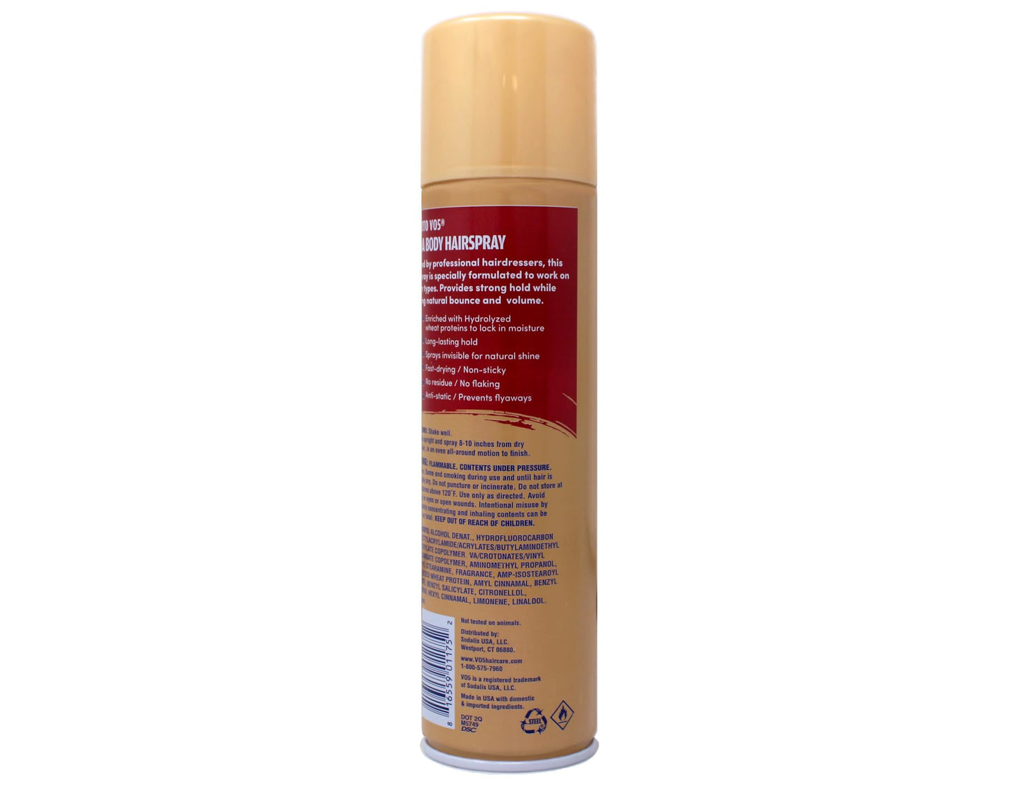 VO5 Hairspray Extra Body Crystal Clear 8.5 oz ( Packs of 4)