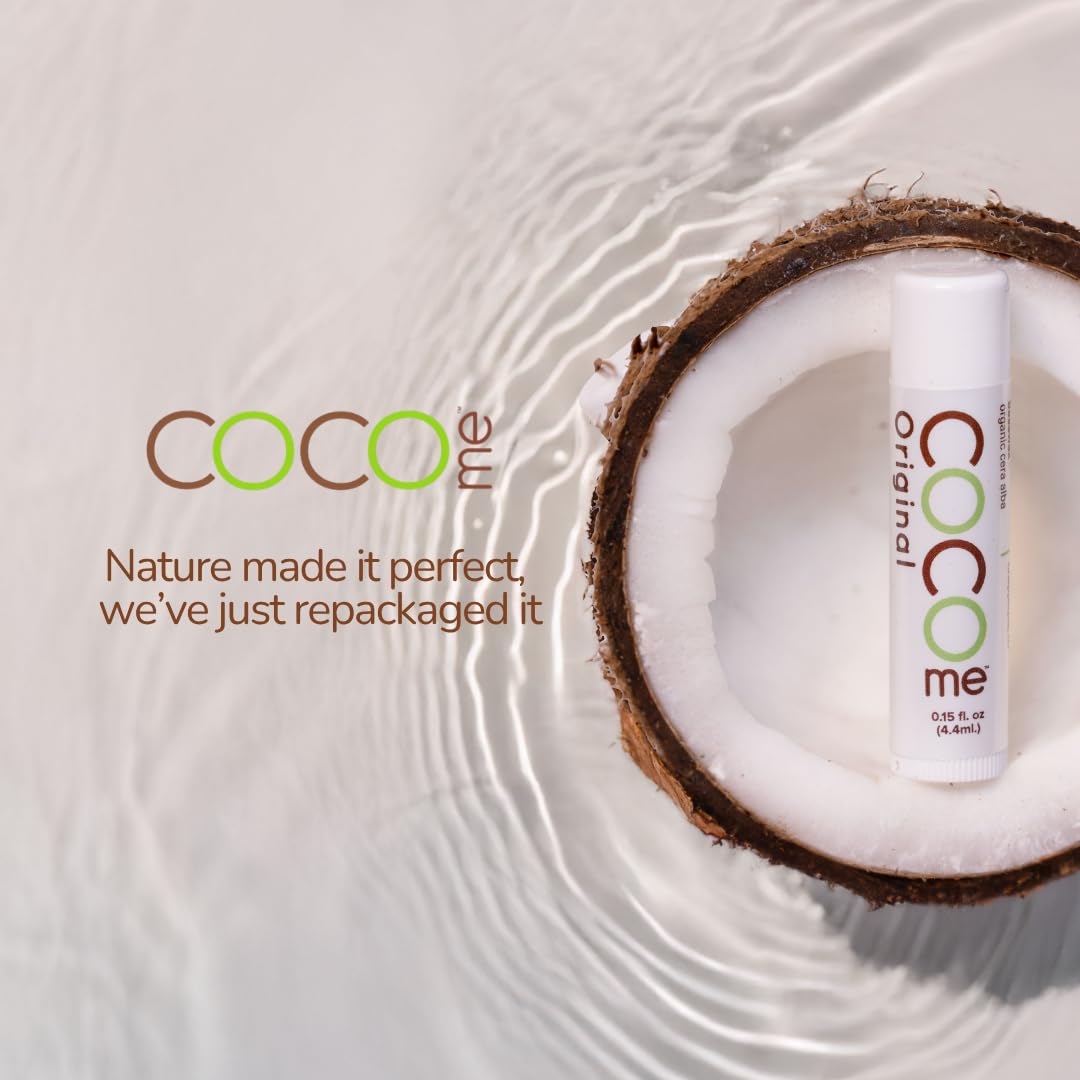 CoCo Me Beeswax Lip Balm - Organic Lip Balm with Virgin Coconut Oil & Beeswax - Natural Lip Balms & Moisturizers for Deep Lip Protection, Repair Beauty and Personal Care Coco Me
