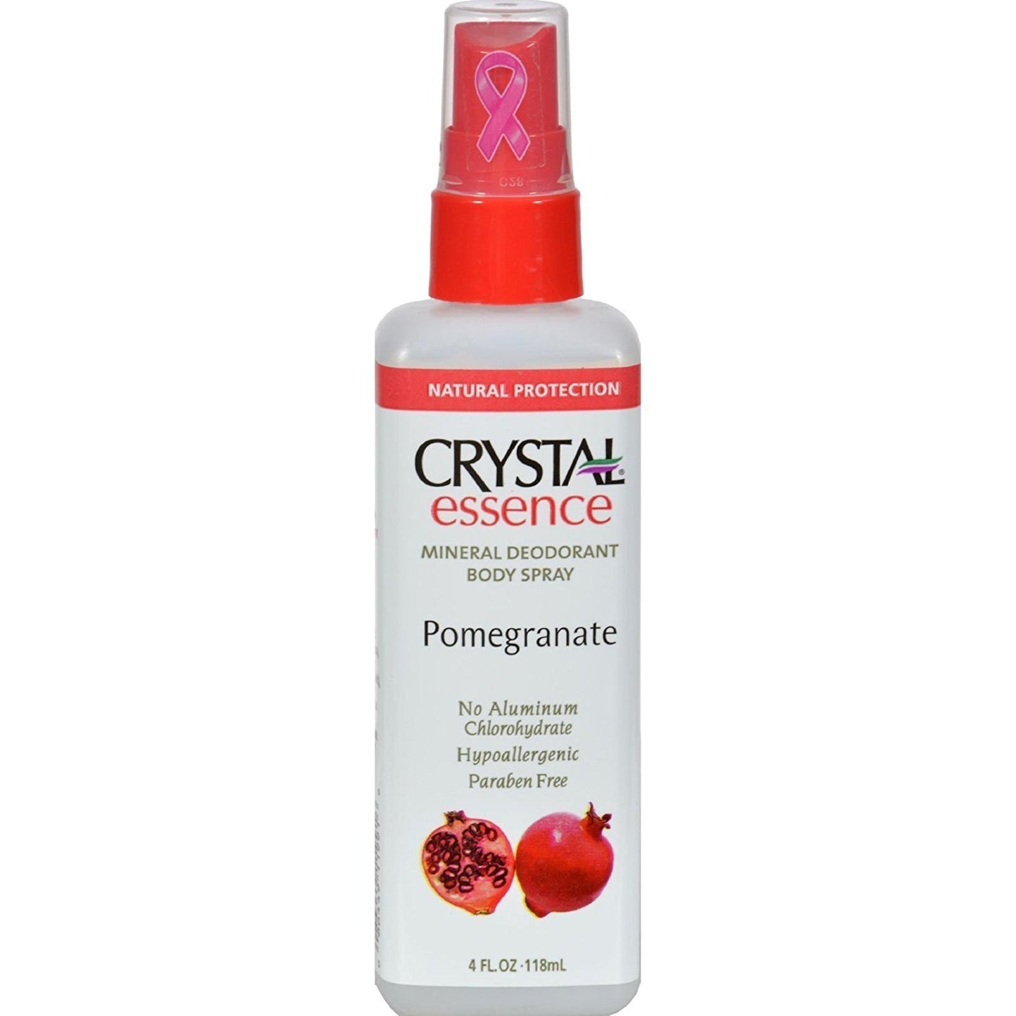 Crystal Essence Pomegranate Mineral Deodorant Body Spray, 4 Ounce - 6 per case. Beauty and Personal Care Crystal Essence