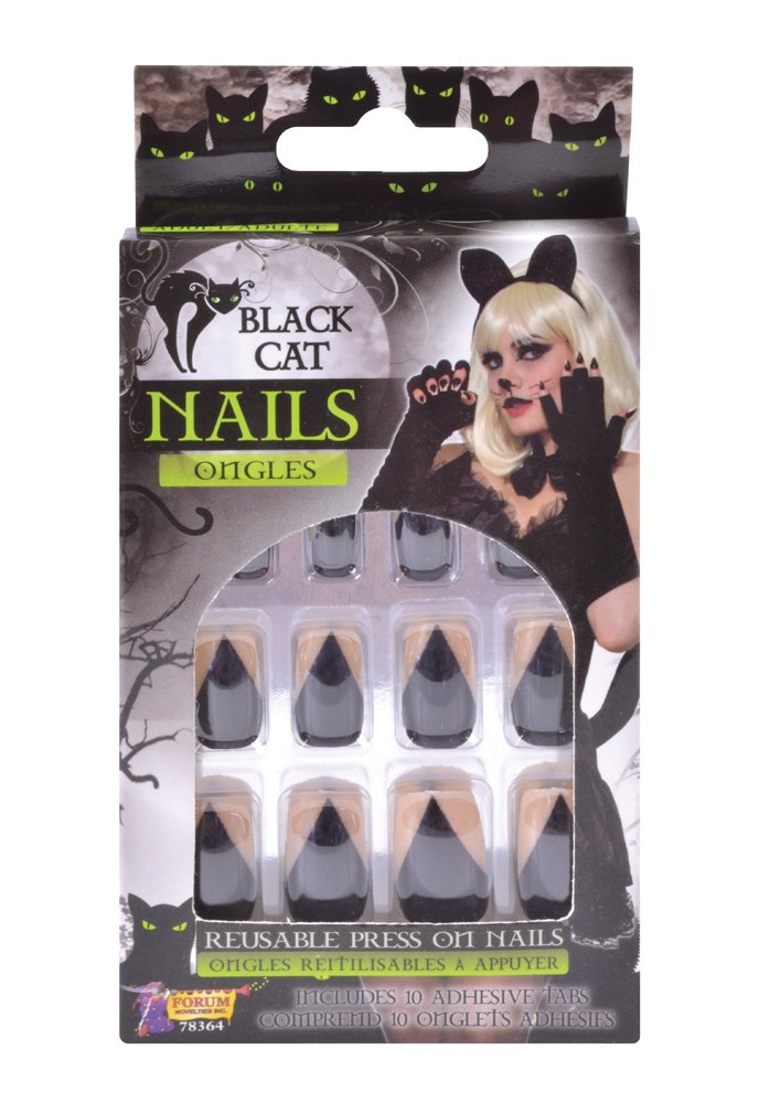 Forum Novelties Black Cat Nails, One Size Beauty & Personal Care Forum Novelties