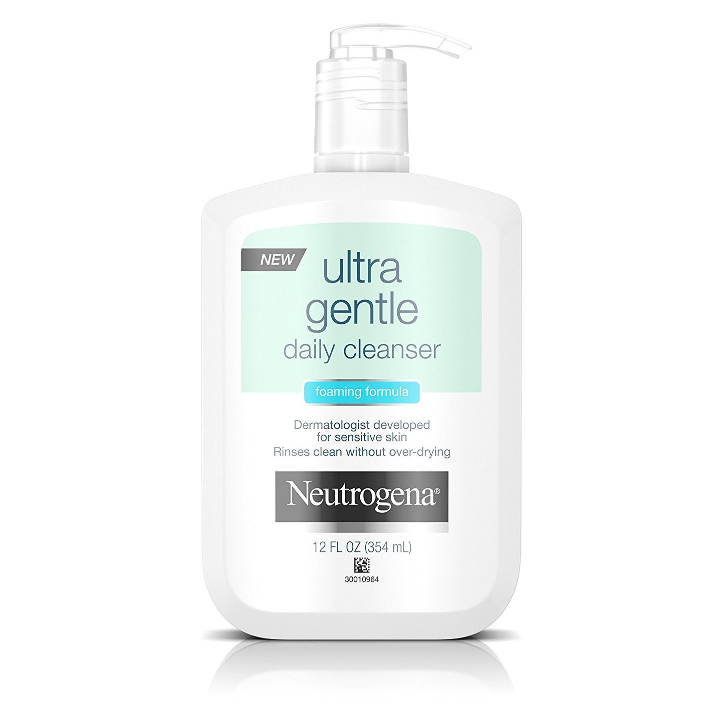 Neutrogena Ultra Gentle Daily Face Wash for Sensitive Skin, Oil-Free, Soap-Free, Hypoallergenic & Non-Comedogenic Foaming Facial Cleanser, 12 fl. oz