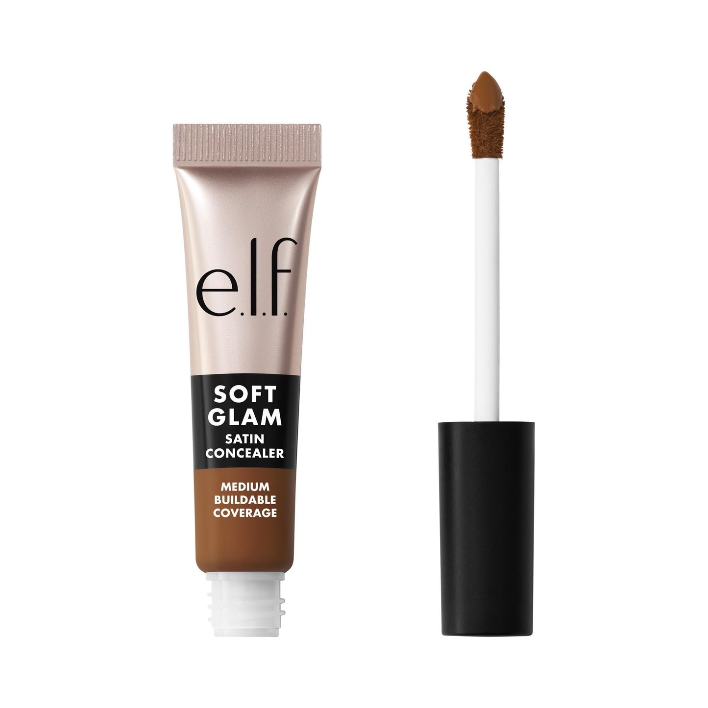 e.l.f. Soft Glam Satin Concealer, Medium Coverage For Blemishes & Under-Eye, Crease-Resistant, Long Lasting, Vegan & Cruelty-Free, 53 Deep Neutral