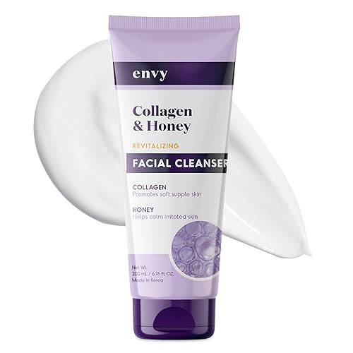 Envy Facial Cleanser with Collagen & Honey - Reduces Fine Lines, Wrinkles & Hydrating - Clean, Cruelty-Free Korean Skin Care for All Skin Types