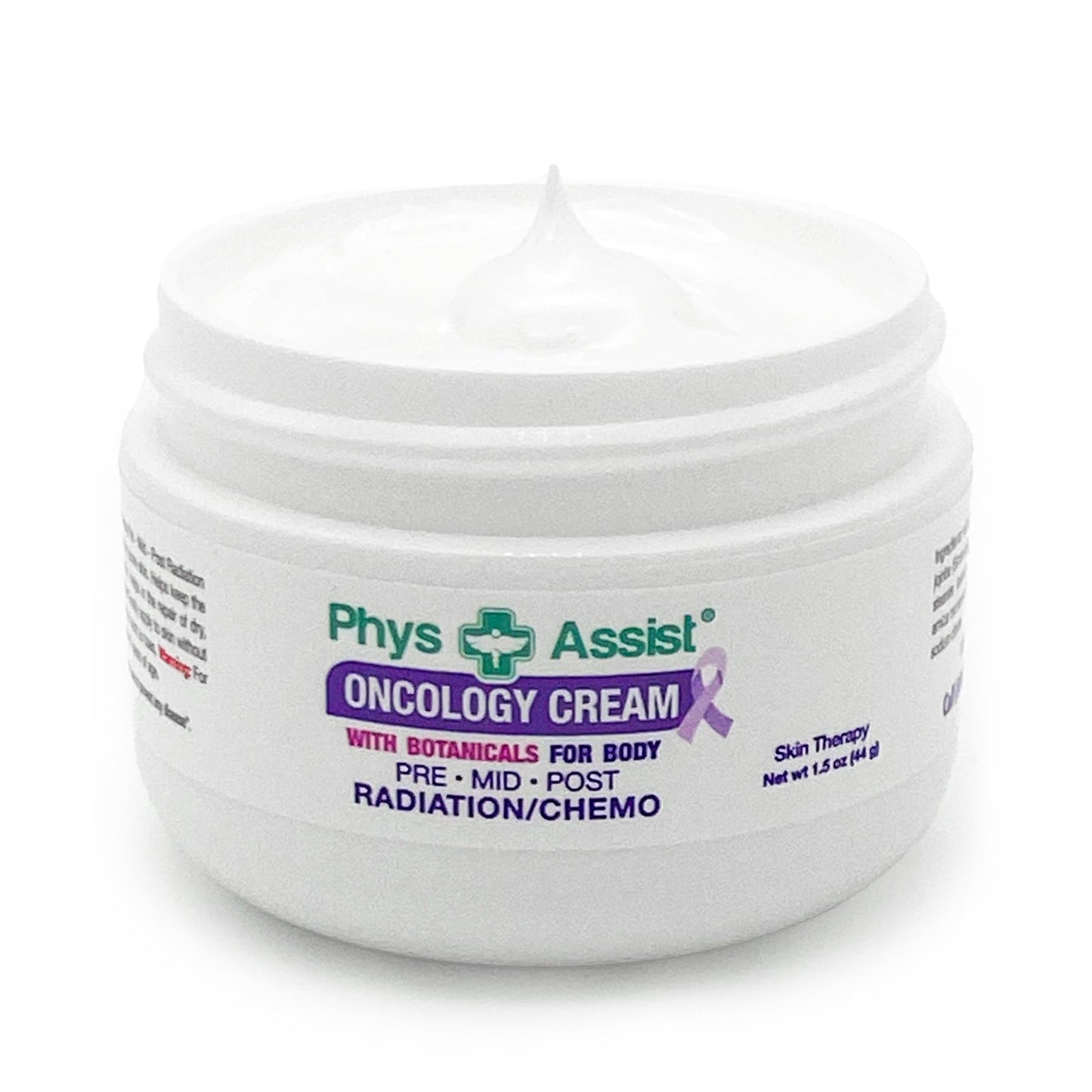 PhysAssist Oncology Cream 1.5 oz. Travel Size. Soothing, Calming and Hydrating to Stressed Skin Undergoing Chemo or Radiation. Made with Botanicals