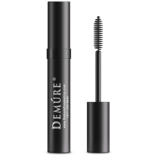 Demure Mineral Voluminous Eye Mascara - Conditioning Black Mascara High Definition for Long, Lush, Full Lashes - Water Resistant, Compatible with Lash